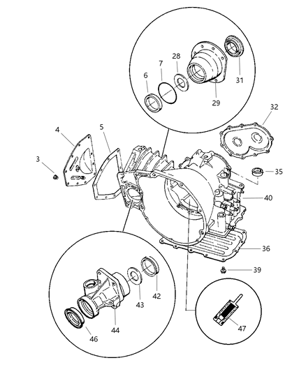 Gasket And Seal Package Transaxle Diagram for 4798152AD