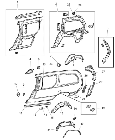 Pad Quarter Panel Insulation Diagram for 4860217