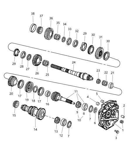Dowel Transmission Case Adapter To Case Diagram for 4626513