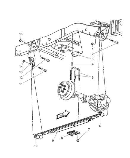 Spring Rear Leaf Diagram for 52106360AC
