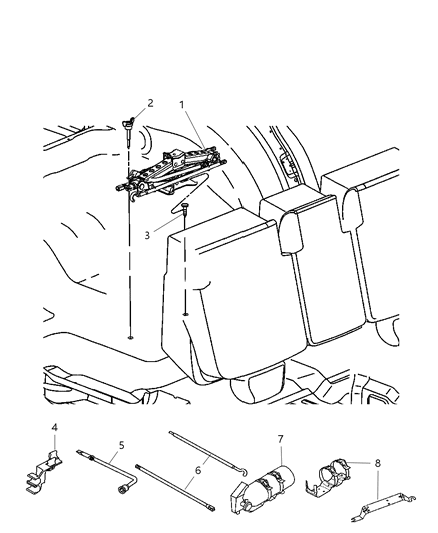 Wrench Wheel Lug Nut Diagram for 52855522AA