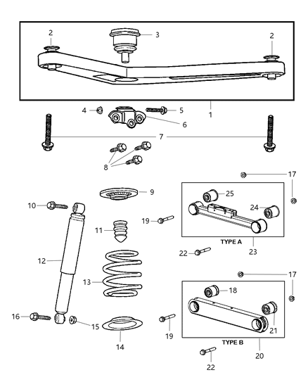 Ball Joint Upper Control Arm Diagram for 52088647AB