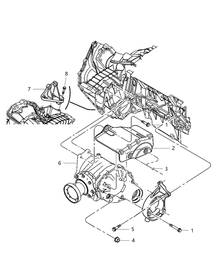 2007 Dodge Durango O - Ring Transmission Plate Interface Diagram for 68003076AA
