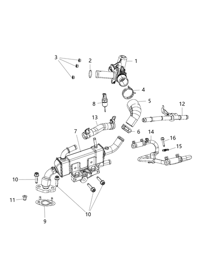 Valve EGR Diagram for 5281256AF
