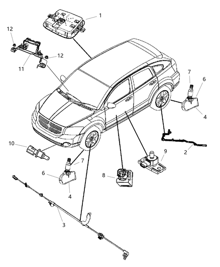 1993 Dodge D250 Sensor Strain Gauge Diagram for 5084007AJ