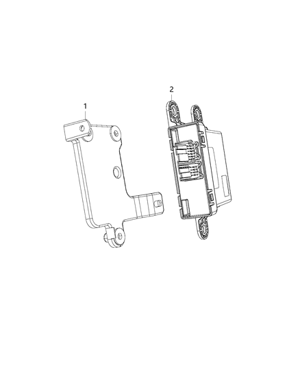 1992 Jeep Comanche Bracket Module Diagram for 68412000AB