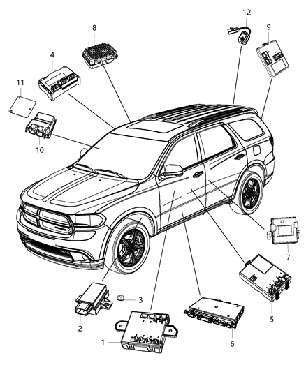 Receiver Hub Diagram for 68211124AC