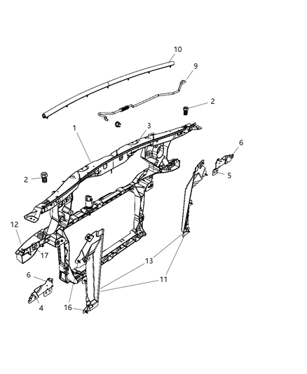 Seal Hood Diagram for 68020674AA