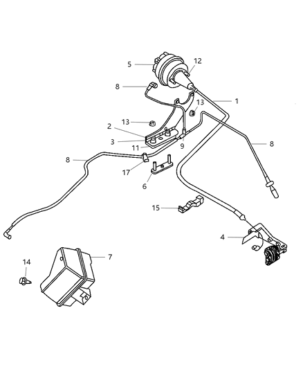 2009 Chrysler PT Cruiser Clip Diagram for 6016234