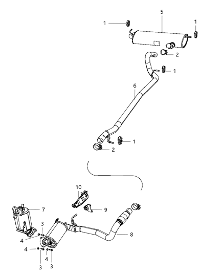 1986 Jeep J10 Bracket And Isolator Exhaust Diagram for 68069815AB
