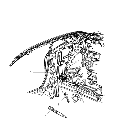 Seat Belt Front Outer Diagram for 1GN431DVAD
