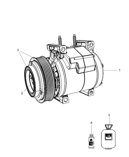 Coil A/C Clutch Diagram for 68084275AA