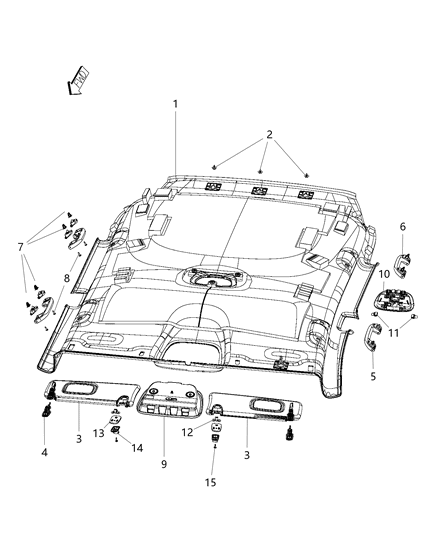 Lamp Dome Assembly Diagram for 5MW35HDAAB