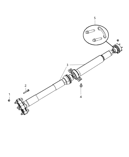 Shaft Drive Rear 2-Piece Diagram for 52123624AA