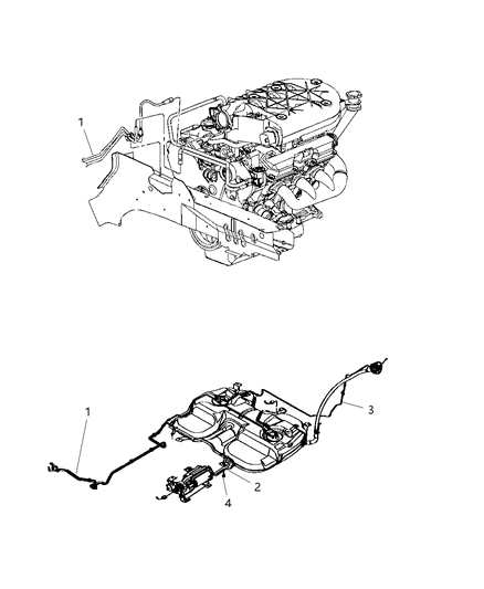 Bundle Fuel Supply And Vapor Line Diagram for 4880244AC