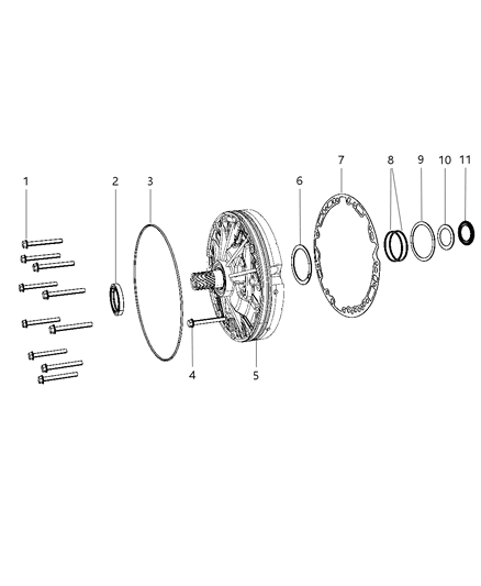 2020 Ram 2500 Washer Thrust Diagram for 68019661AA
