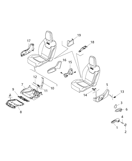 1998 Chrysler Sebring Screw Seat Diagram for 68284393AA