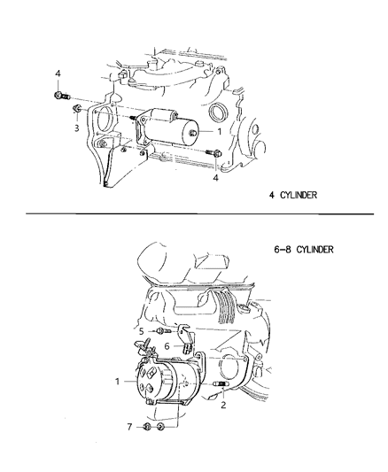 Starter Engine Diagram for 56027702AC