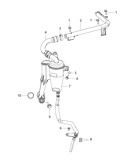 Separator Oil Diagram for 68286251AA