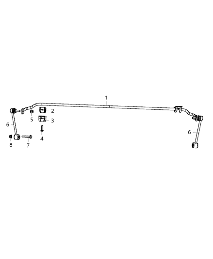 Link Stabilizer Bar Diagram for 68436812AA