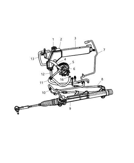 Gear Rack And Pinion Diagram for 52090488AE
