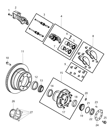 Wheel Stud, Rear Diagram for 6509866AA