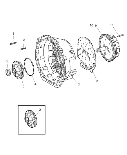 Pump Transmission Oil Outer Housing Only, No Gears or Seal Diagram for R8087860AA