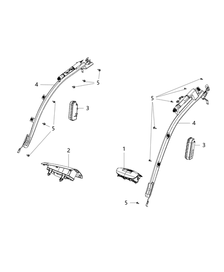 Air Bag Side Curtain Diagram for 4727704AC