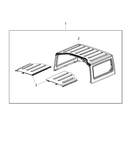 1985 Jeep J20 Hardtop Replacement Parts Are Paint As Required Diagram for 1PJ03GW7AJ