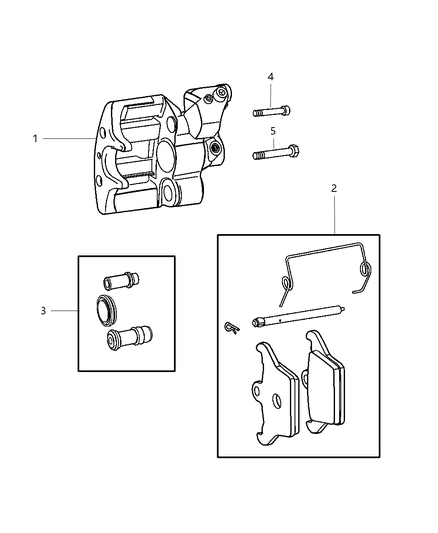 Boot Kit Disc Brake Diagram for 5093311AA