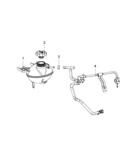 Hose Coolant Bottle Supply Diagram for 68249903AA