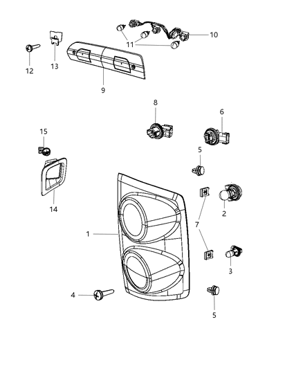 1991 Chrysler Imperial Lamp License Plate Diagram for 55078094AC