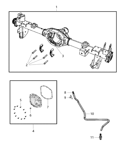 Clip Vent Tube Diagram for 68398519AA