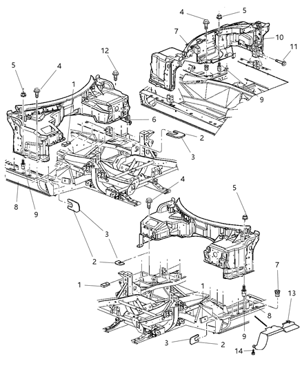 2005 Dodge Viper Panel Dash Diagram for 4865495AD