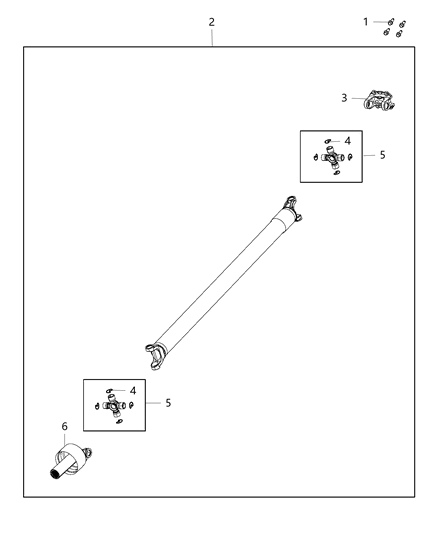 2018 Ram 3500 Shaft Drive Rear 1-Piece Diagram for 5146592AB