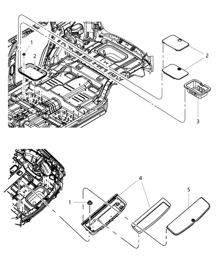 Latch Load Floor Cover Diagram for 1CB78XDVAA