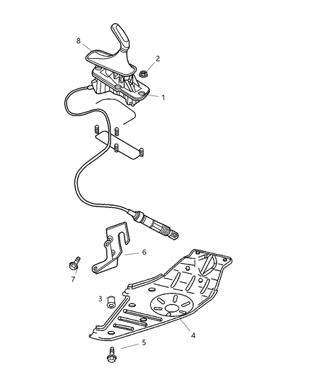 2006 Jeep Liberty Shifter Transfer Case Diagram for 52129243AF