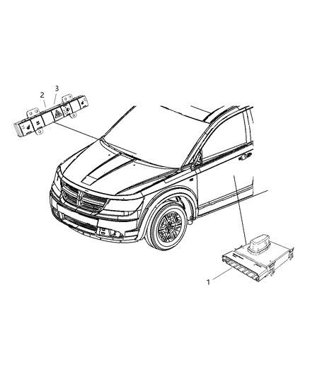 2009 Dodge Journey Switch 4 Gang Diagram for 4602568AG