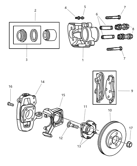 Adapter Disc Brake Caliper Diagram for 4786750