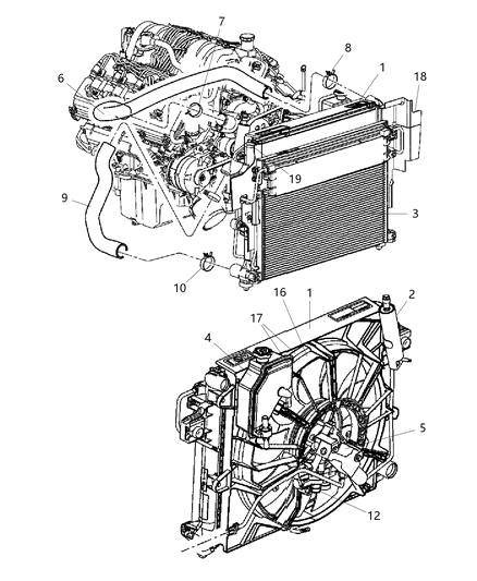 Motor Hydraulic Diagram for 55116951AE