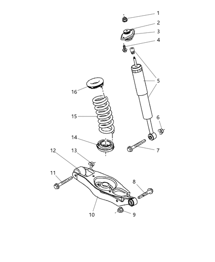 2007 Dodge Magnum Spring Link Diagram for 4782598AE