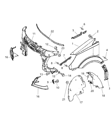 Bolt Hexagon Head [M8 X 45] Diagram for 5135858AA