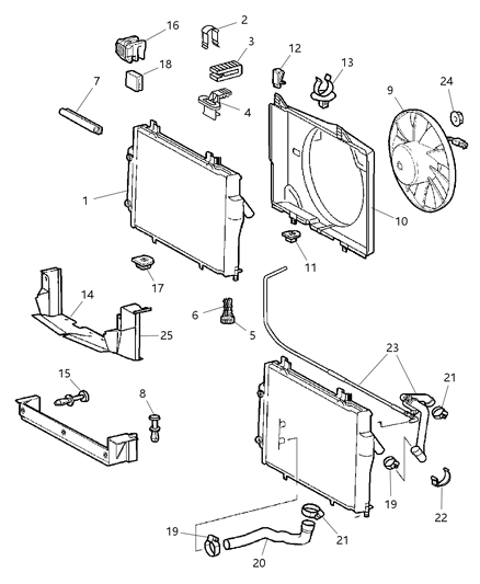 Fan Cooling Diagram for 5101095AA
