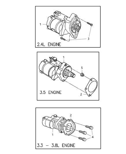 2015 Dodge Charger Starter Engine Diagram for R4686111AC