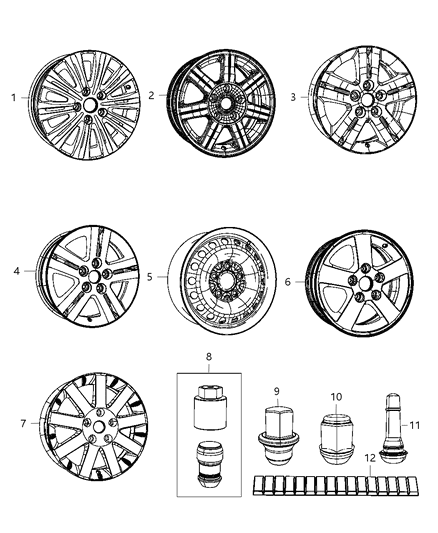 2012 Ram C/V Wheel Aluminum Diagram for ZX30DSLAF