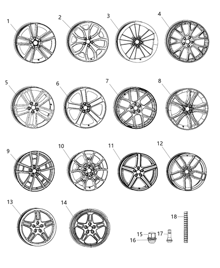 1984 Dodge B250 Wheel Aluminum Diagram for 6DD07VXWAA