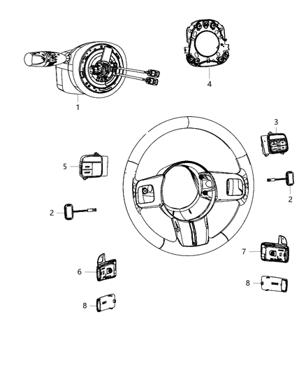 1996 Dodge B1500 Switch Paddle Up Right Diagram for 5RP88DX9AA