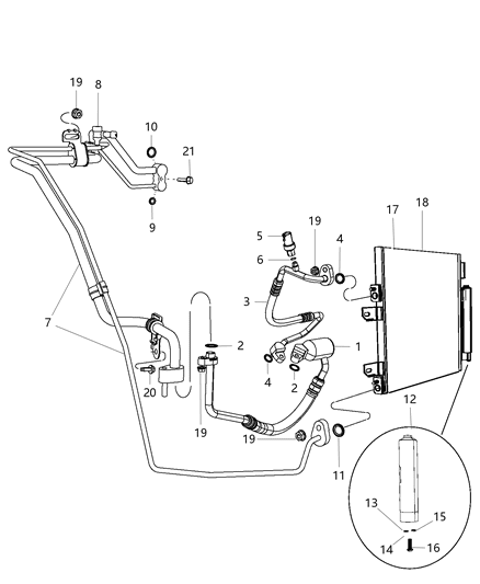 Seal A/C Line Diagram for 68069622AA