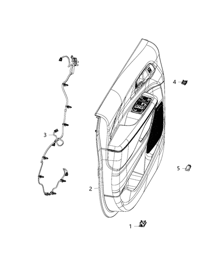 2019 Chrysler Pacifica Wiring Front Door Jumper Harness Diagram for 68401643AB