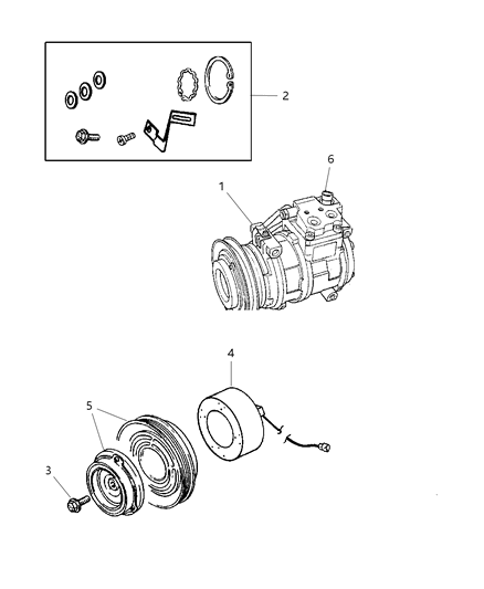 2017 Dodge Durango Compressor A/C Diagram for 5058031AB